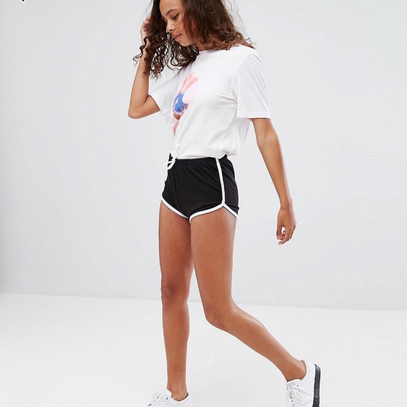 ASOS Black & White Running Shorts 00P - Picture 2 of 3